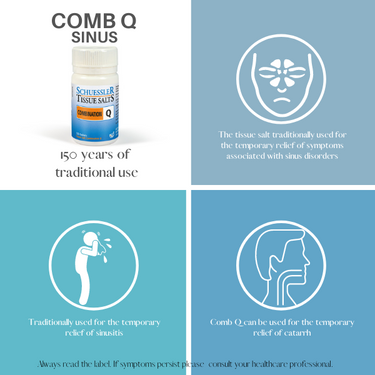 Schuessler Tissue Sels 125 Comprimés - COMB Q | TROUBLES DES SINUS