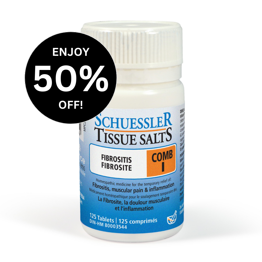 Schuessler Tissue Salts 125 Tablets - COMB I | FIBROSITIS | 50% off