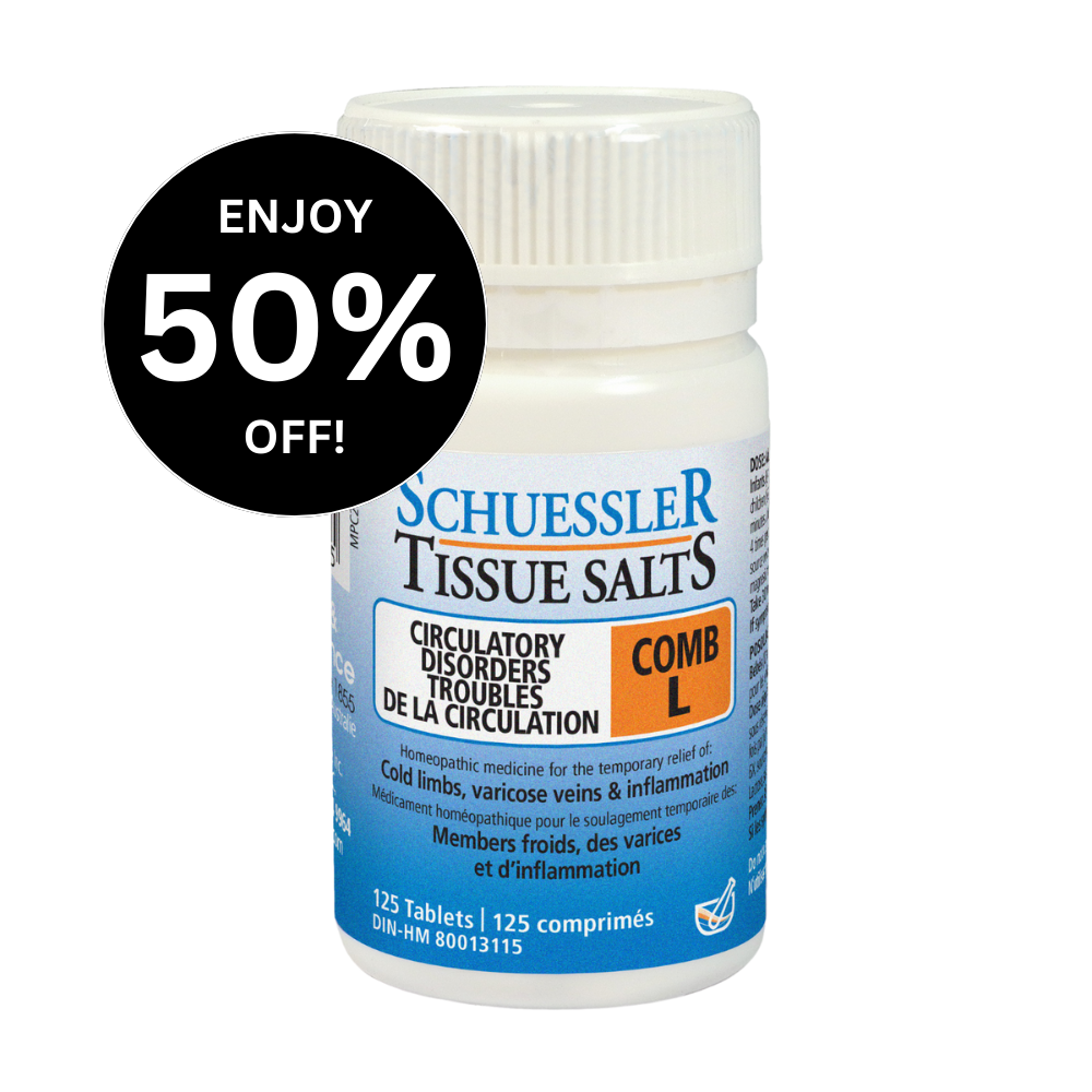 Schuessler Tissue Salts 125 Tablets - COMB L | CIRCULATORY | 50% off