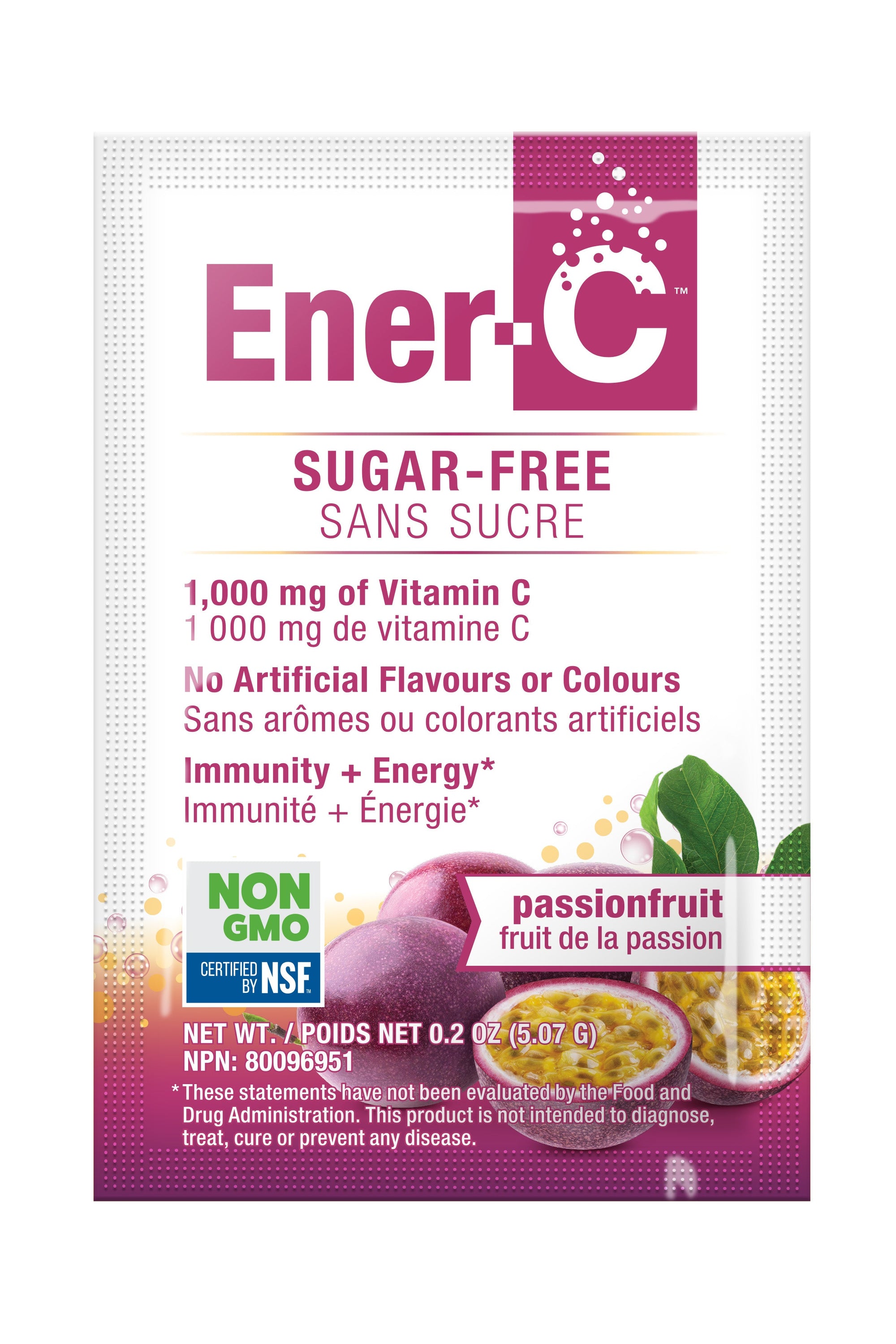 Ener-C Sugar Free Passionfruit 5gm Sample Sachet (One Serve)