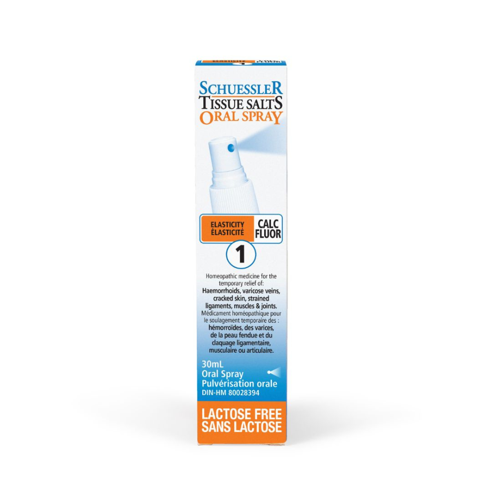 Schuessler Tissue Salts CALC FLUOR 30ml Spray | NO. 1 - ELASTICITY