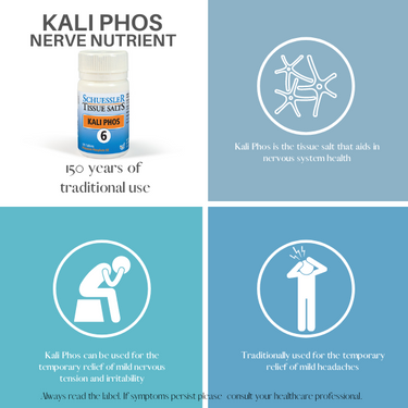 Schuessler Tissue Sels 125 Comprimés - KALI PHOS, NO. 6 | NUTRIMENT NERFEUX