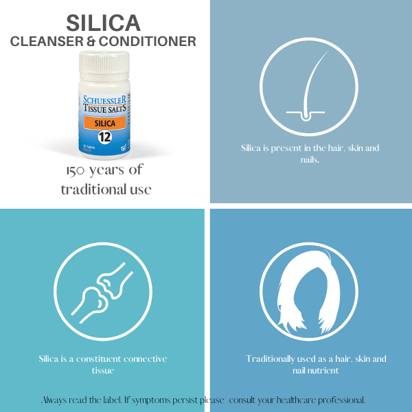 Schuessler Tissue Salts 125 Tablets - SILICA, NO. 12 | HAIR, SKIN AND NAIL NUTRIENT