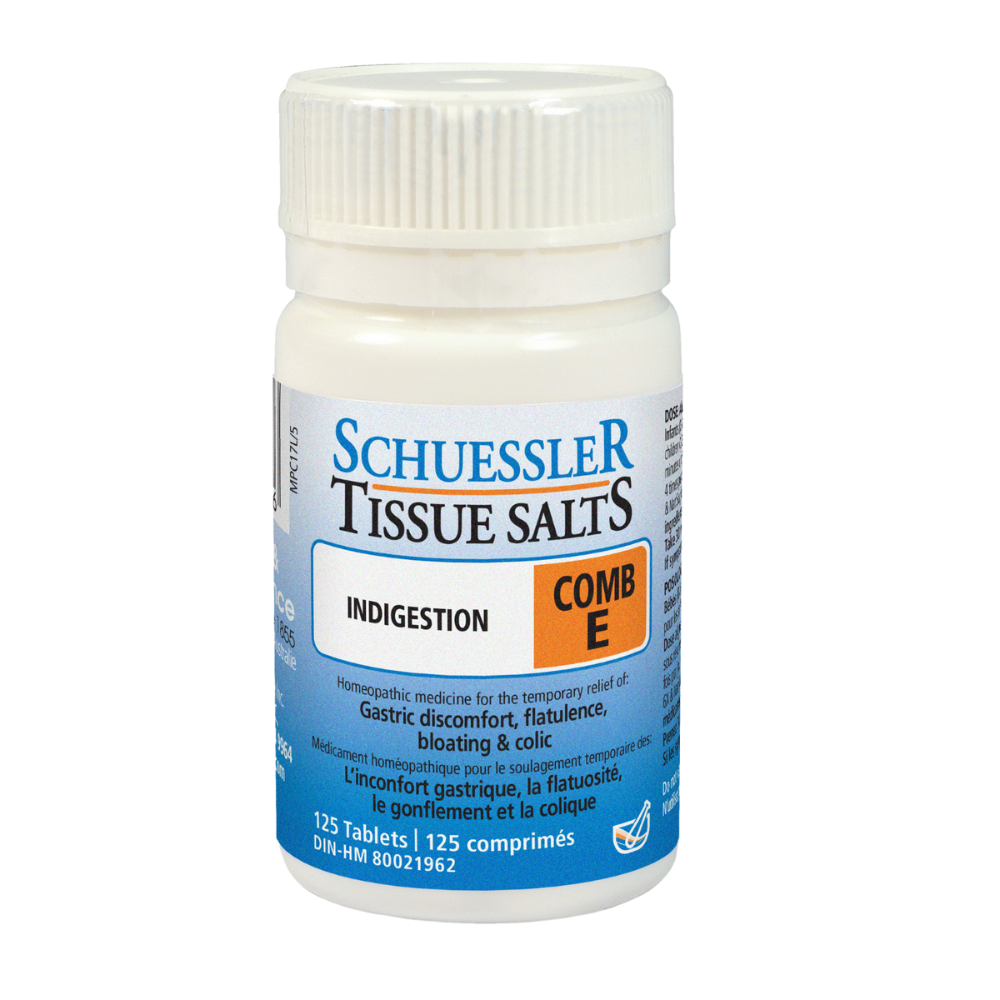 Schuessler Tissue Salts 125 Tablets - COMB E | INDIGESTION