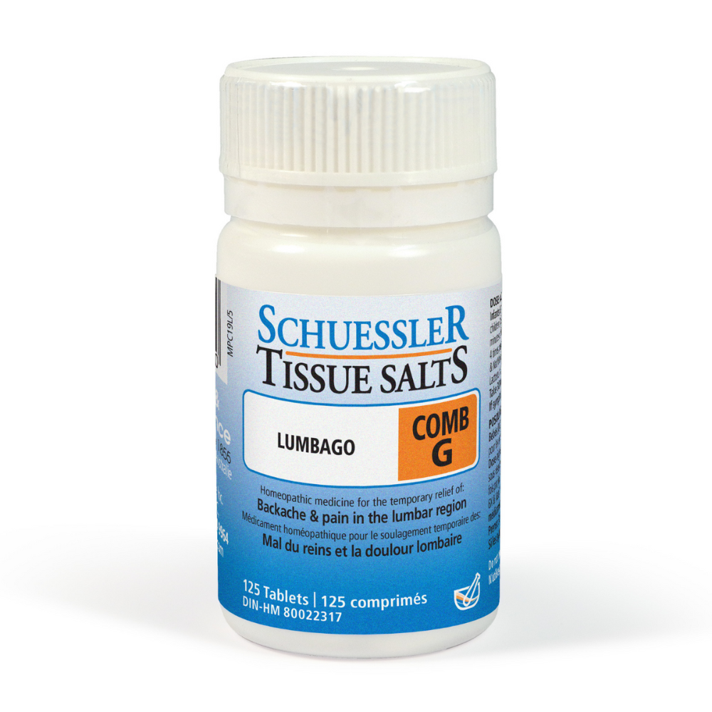 Schuessler Tissue Salts 125 Tablets - COMB G | LUMBAGO