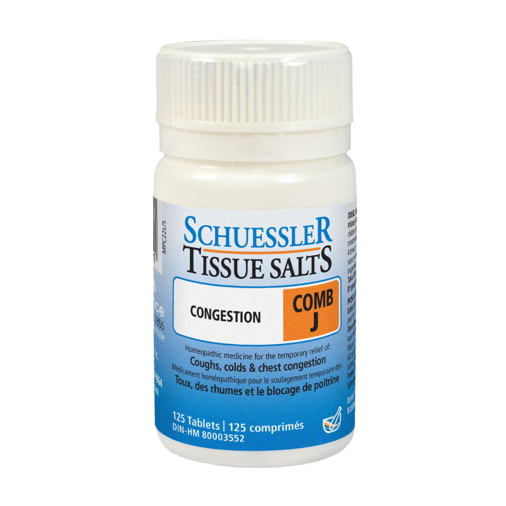 Schuessler Tissue Salts 125 Tablets - COMB J | CONGESTION