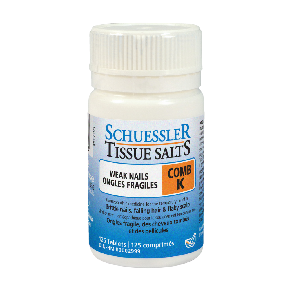 Schuessler Tissue Salts 125 Tablets - COMB K | WEAK NAILS