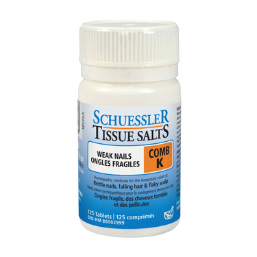 Schuessler Tissue Sels 125 Comprimés - COMB K | ONGLES FAIBLES