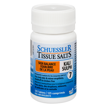 Schuessler Tissue Sels 125 Comprimés - KALI SULPH, NO. 7 | ÉQUILIBRE DE LA PEAU