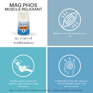 Schuessler Tissue Sels 125 Comprimés - MAG PHOS, NO. 8 | RELAXANT MUSCULAIRE