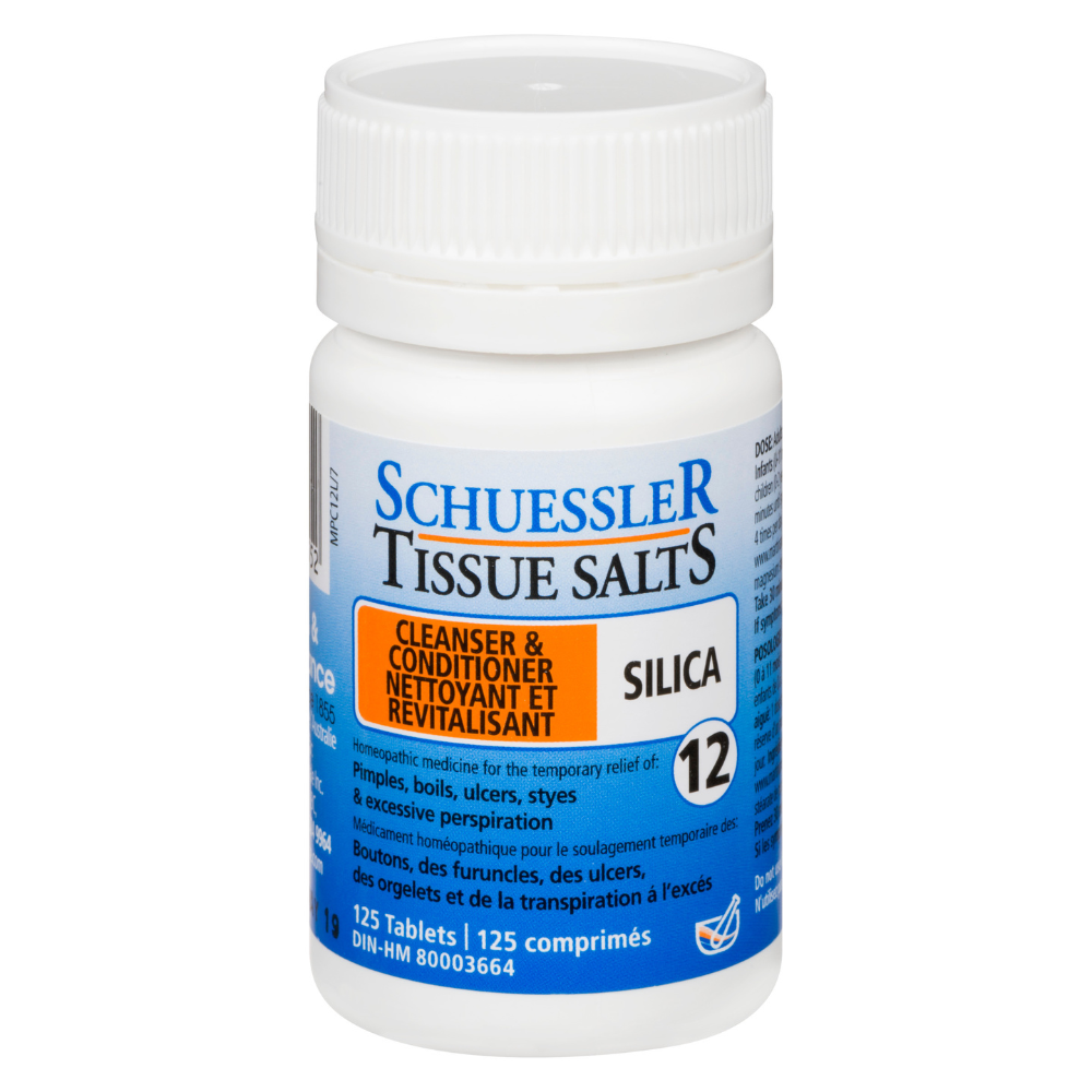 Schuessler Tissue Sels 125 Comprimés - SILICE, NO. 12 | CHEVEUX, PEAU ET ONGLES NUTRITIF