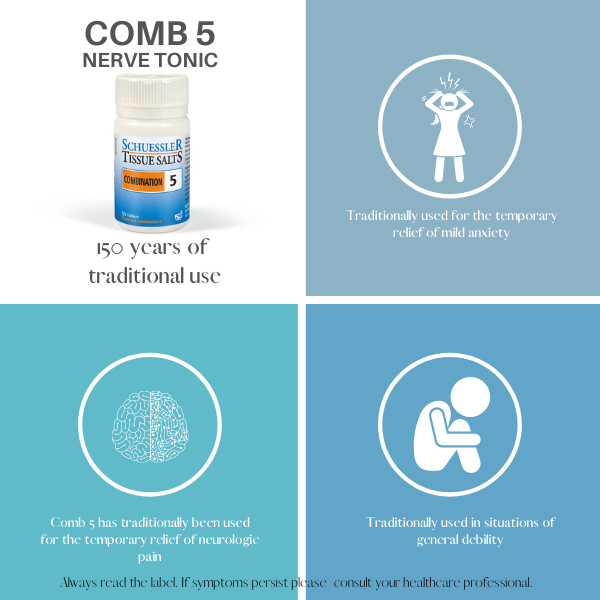 Schuessler Tissue Sels 125 Comprimés - COMB 5 | NUTRIMENT NERFEUX