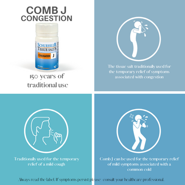 Schuessler Tissue Salts 125 Tablets - COMB J | CONGESTION