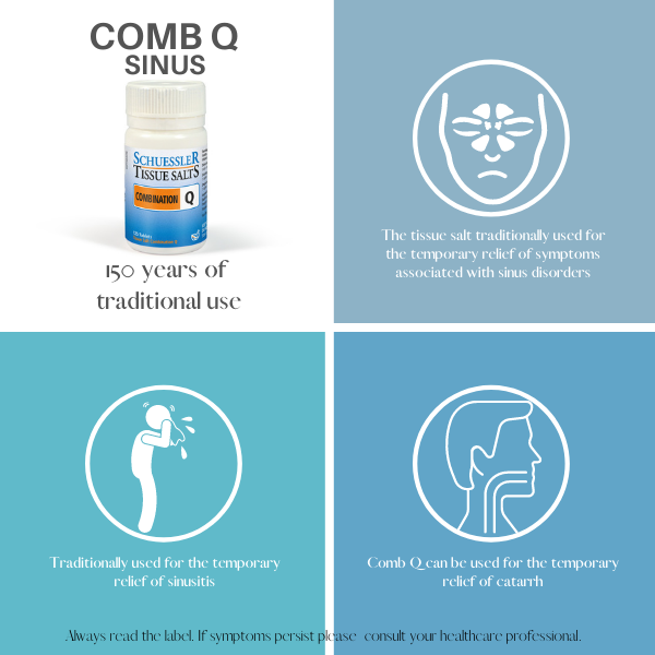 Schuessler Tissue Sels 125 Comprimés - COMB Q | TROUBLES DES SINUS
